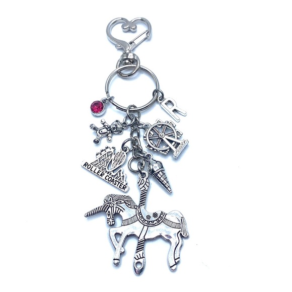 Amusement Park Carnival Keychain Bag Charm May Be Personalized - Picture 6 of 7
